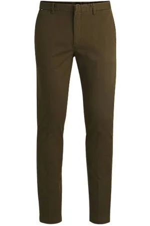 HUGO BOSS Slim-Fit Chino aus elastischer Baumwoll-Gabardine