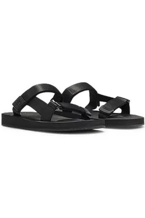 HUGO BOSS Sandalen mit Klettverschlussriemen und gedämpfter Sohle