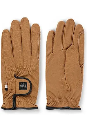 HUGO BOSS Reitsport-Handschuhe aus Kunstleder