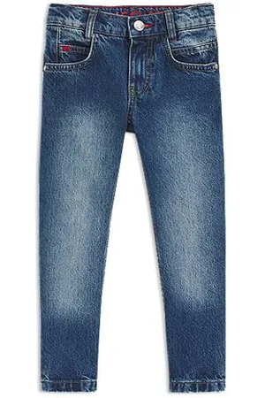 HUGO BOSS Regular-Fit Kids-Jeans aus blauem Denim