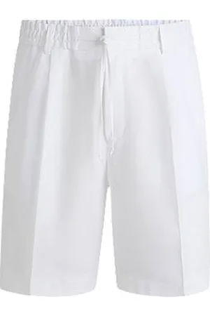 HUGO BOSS Tapered-Fit Shorts aus Leinen