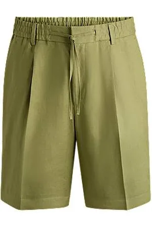 HUGO BOSS Tapered-Fit Shorts aus Leinen