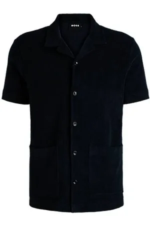 HUGO BOSS Regular-Fit Hemd aus Baumwoll-Frottee