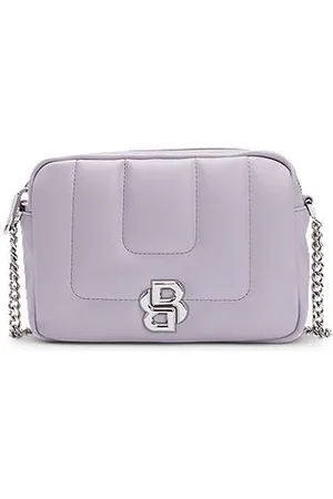 HUGO BOSS Gesteppte Umhängetasche mit Double-B-Monogramm aus Metall