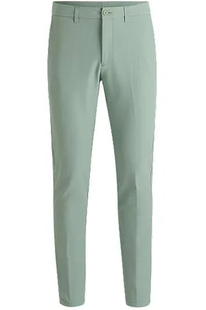 HUGO BOSS Slim-Fit Hose aus wasserabweisendem Stretch-Gewebe