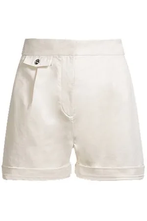 HUGO BOSS A-Linien-Shorts aus angerauter Stretch-Baumwolle