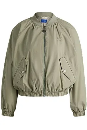 HUGO BOSS Bomberjacke aus Baumwolle mit Paper-Touch-Effekt