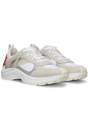 HUGO BOSS Sneakers im Laufschuh-Stil aus Veloursleder und Mesh