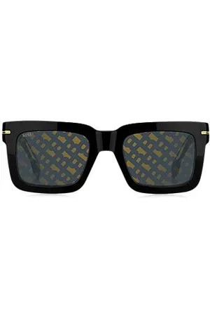 HUGO BOSS Sonnenbrille aus Acetat mit metallenen Signature-Details