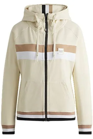 HUGO BOSS Reitsport-Kapuzenjacke aus italienischer Stretch-Baumwolle