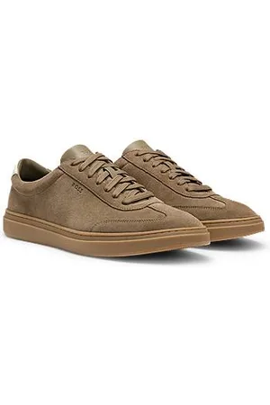 HUGO BOSS Sneakers aus Veloursleder mit Gummisohlen