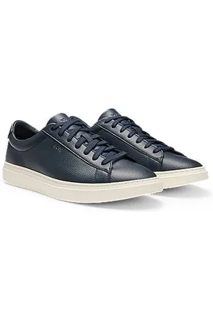 HUGO BOSS Sneakers aus genarbtem Leder mit Gummisohle