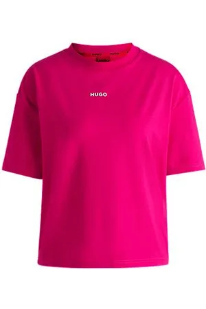 HUGO BOSS Relaxed-Fit T-Shirt aus softem Jersey mit kontrastfarbenem Logo