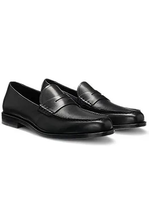 HUGO BOSS Loafer aus Glattleder mit Pennyloafer-Besatz