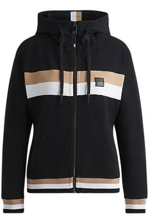 HUGO BOSS Reitsport-Kapuzenjacke aus italienischer Stretch-Baumwolle