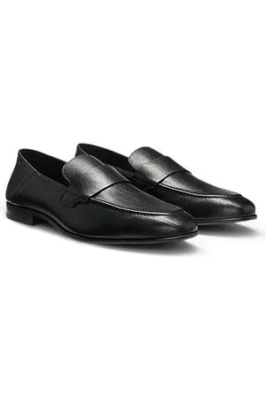 HUGO BOSS Pennyloafer aus gewalktem Leder