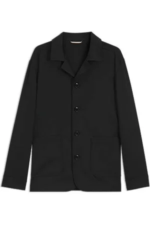 HUGO BOSS Relaxed-Fit Overshirt aus Schurwoll-Serge
