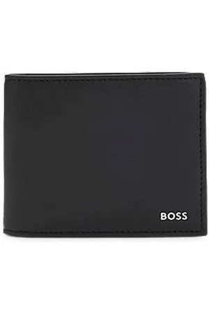 HUGO BOSS Geldbörse mit silberfarbenem Folien-Logo-Print