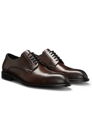 HUGO BOSS Derbys aus Leder mit Zehenkappe