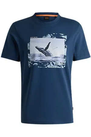 HUGO BOSS T-Shirt aus Baumwoll-Jersey mit Foto-Print