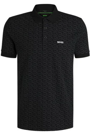 HUGO BOSS Paddy Poloshirt aus Stretch-Baumwolle mit Muster