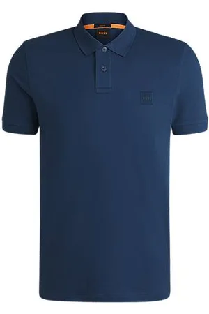 HUGO BOSS Slim-Fit Poloshirt aus Stretch-Baumwolle mit Logo-Aufnäher