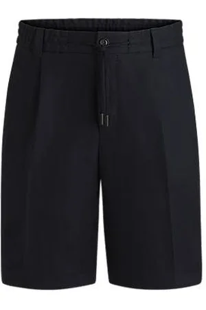 HUGO BOSS Tapered-Fit Shorts aus knitterfreiem Leinen