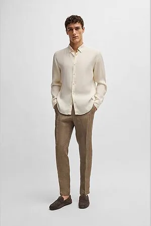 HUGO BOSS In Portugal gefertigte Mokassins aus Veloursleder mit Pennyloafer-Detail