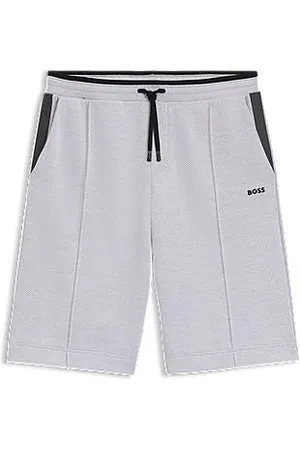 HUGO BOSS Relaxed-Fit Shorts aus gestepptem Jacquard