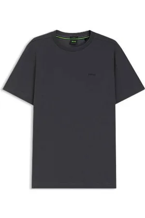 HUGO BOSS Regular-Fit T-Shirt aus Stretch-Baumwolle mit Kontrast-Logo