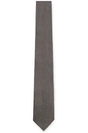 HUGO BOSS Seidenkrawatte mit filigranem Muster