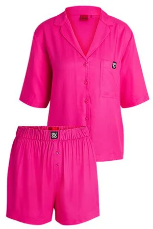 HUGO BOSS Kurzer Pyjama mit Logo-Labels
