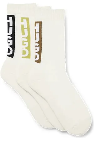 HUGO BOSS Dreier-Pack kurze Socken mit vertikalen Logos