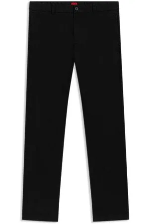 HUGO BOSS Slim-Fit Hose aus elastischer Baumwoll-Gabardine