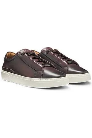 HUGO BOSS Gary Sneakers aus Leder mit verdeckten Schnürsenkeln