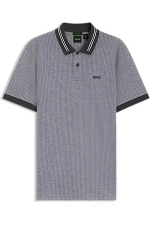 HUGO BOSS Poloshirt aus Baumwoll-Piqué mit Punkte-Print