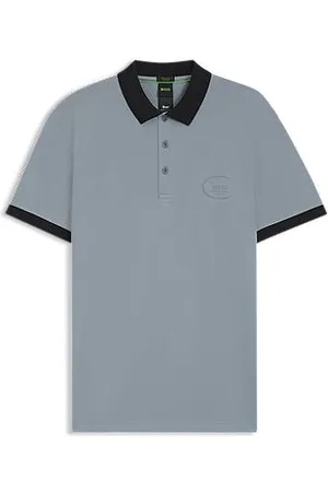 HUGO BOSS Feuchtigkeitsableitendes Poloshirt aus elastischem Baumwoll-Mix mit Piqué-Struktur