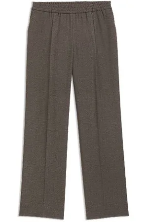 HUGO BOSS Modern-Fit Hose aus elastischem Mouliné-Twill
