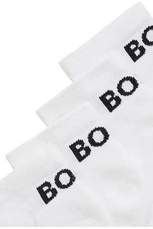 HUGO BOSS Knöchellange Socken aus elastischem Baumwoll-Mix im Zweier-Pack
