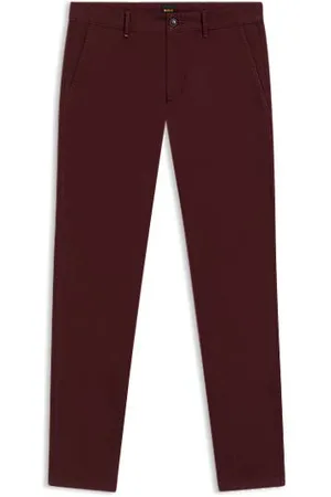 HUGO BOSS Slim-Fit Chino aus elastischem Baumwoll-Satin