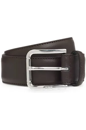 HUGO BOSS Gürtel aus italienischem Leder mit Logo-Gravur auf der Dornschließe