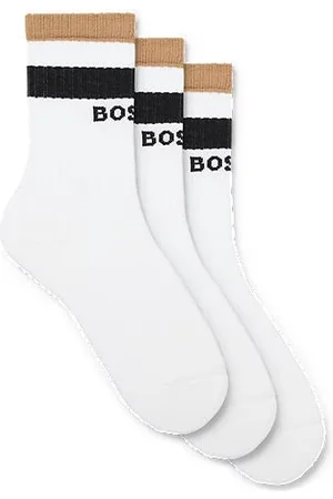 HUGO BOSS Dreier-Pack kurze Socken mit charakteristischen Streifen