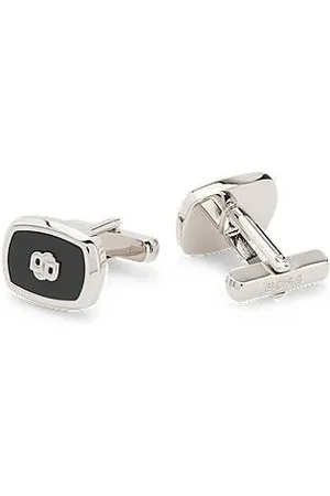 HUGO BOSS Manschettenknöpfe mit Emaille-Einsatz und Double-B-Monogramm