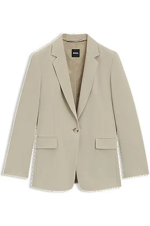 HUGO BOSS Regular-Fit Blazer aus knitterfreiem Krepp