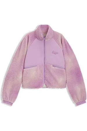 HUGO BOSS Teddy-Jacke mit Wolken-Print und tonalen Stoffbahnen