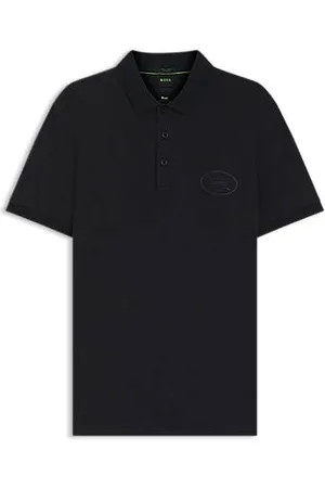 HUGO BOSS Feuchtigkeitsableitendes Poloshirt aus elastischem Baumwoll-Mix mit Piqué-Struktur