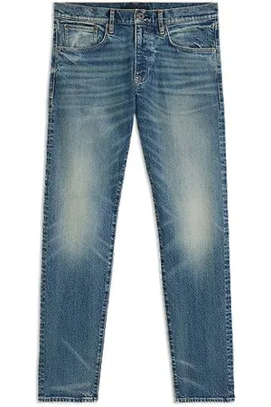 HUGO BOSS BECKHAM x Slim-Fit Jeans aus Stretch-Denim mit Vintage-Waschung