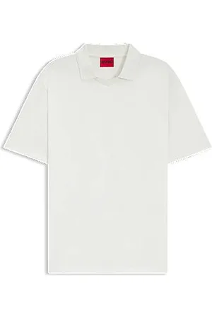 HUGO BOSS Relaxed-Fit Poloshirt aus merzerisiertem Stretch-Baumwoll-Piqué