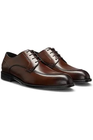 HUGO BOSS Derbys aus Leder mit strapazierfähiger Gummisohle