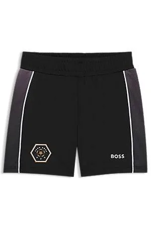 HUGO BOSS Kids-Shorts aus Stretch-Jersey mit Logo-Print